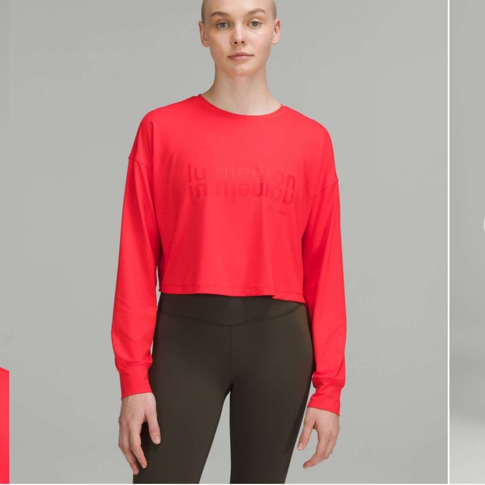 Lululemon Muscle Love Long Sleeve Shirt *Motif Love Red